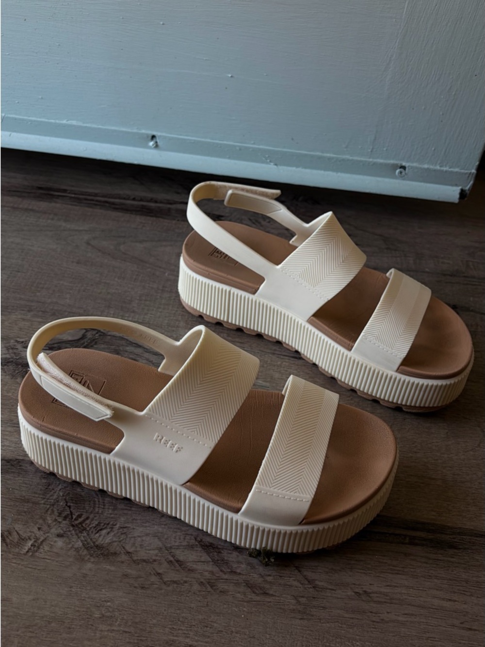 Reef Women's Water Vista Higher Color Cloud, W7 Platform Sandals